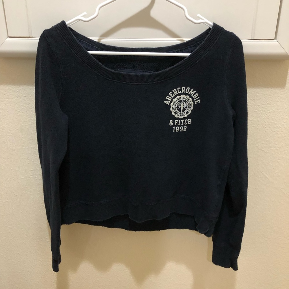 Abercrombie & Fitch Navy Blue Crewneck
